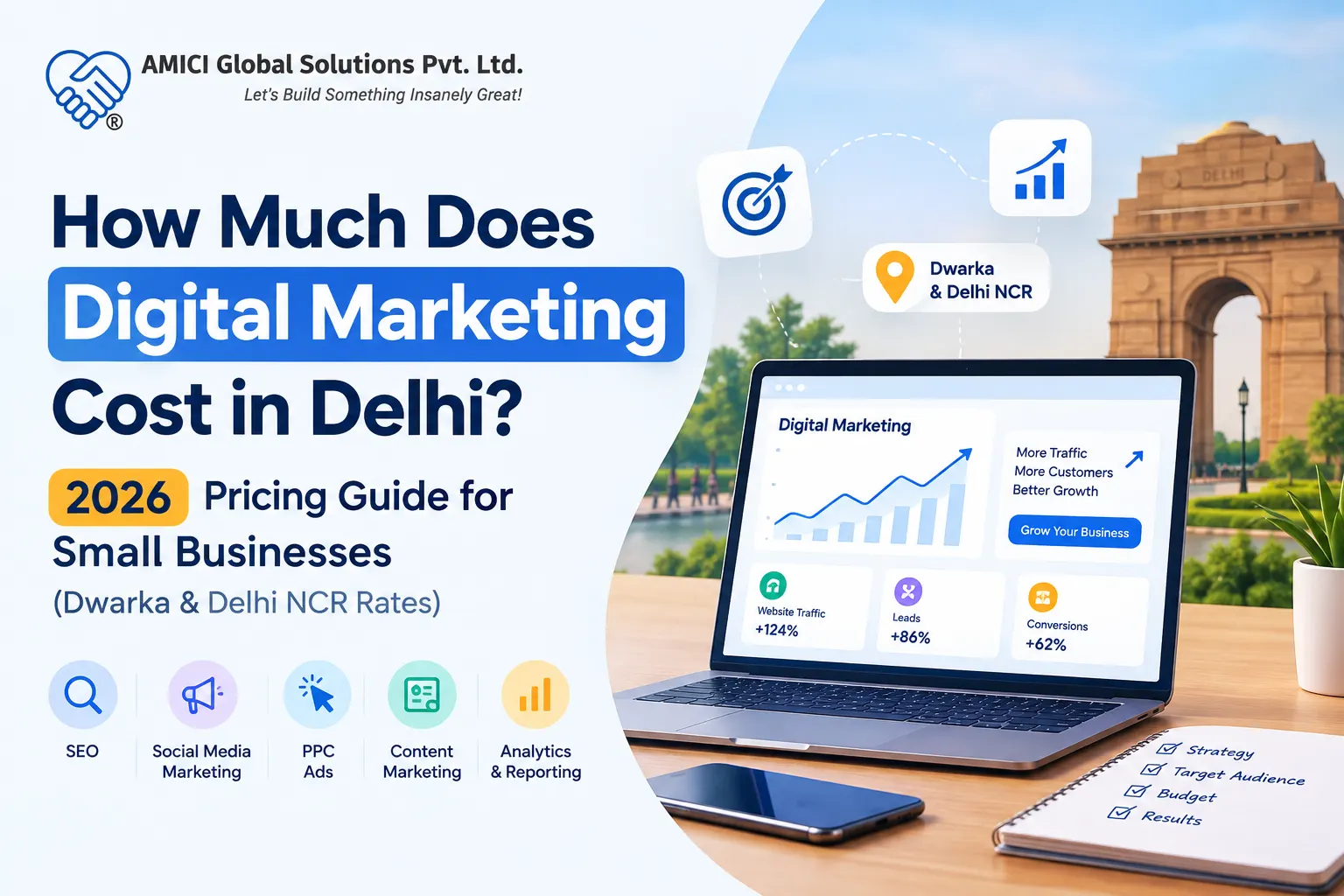 How Much Does Digital Marketing Cost in Delhi? 2026 Pricing Guide for Small Businesses (Dwarka & Delhi NCR Rates)